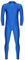 iEFiEL Herren Einteiler Bodysuit Ganzkörperanzug Langarm Jumpsuit Overall Tanz Trikot Ballettanzug Turnanzug mit Reißverschluss Blau X-Large