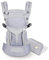 SONARIN Porte-bébé Respirant Premium,avec sac de rangement,Capot Écran solaire, Ergonomique,pour Nouveau-né à tout-petit (0-48 mois),charge maximale 20 kg,Support de tête(Gris)