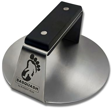 Sasquash Burger Smasher - One Piece Fully Welded Smash Burger Press, 6 Inch