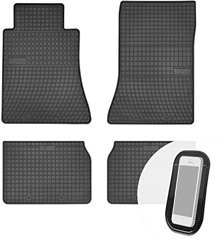 moto-MOLTICO Gummimatten Auto, 4-teiliges Set, Allwetter Gummi Fußmatten, Antirutsch & Wasserfest Autoteppiche - passend für Mercedes W124 1984-1997