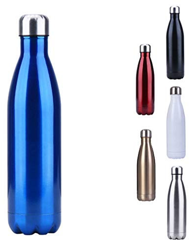 COMVIP 350ml Double Wall Vacuum Insulated Stainless Steel Water Bottle E: Blue