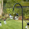 Lights4fun 2er Set Halterungsstangen aus Metall für Beleuchtungen 160 cm Schäferstab Stab Hochzeitsdeko Garten Schäferhaken Dekostange für Blumenampel Laternenstab Hochzeit Erdspieß Deko schwarz