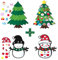 CDLong DIY Filz Weihnachtsbaum & Schneemann Set - 2 Pack Weihnachtsgeschenke für Kinder - Wandbehang Abnehmbarer Filz Weihnachtsbaum für Kleinkinder