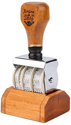 Stempel Vintage Holzgriff Datum Stempel Rolling Rad Rad Stempel Datumsstempel Vintage Roller Datumsstempel Diy Prozesskarte
