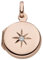 Jobo Damen-Anhänger Medaillon klein aus 925 Sterling Silber rosegold vergoldet mit Zirkonia