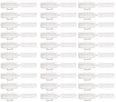 Kabel Beschriftung, LERANXIN 30 Stück Kabeletiketten, Transparent Kabeletiketten Erkennungsbox, Hochwertige Feuchtigkeitsbeständige Drahtetiketten, Geeignet für 10 mm Breite Drähte und Kabel
