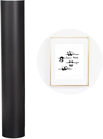 Heinaroman Selbstklebende Vinylfolie Plotter - 30x305cm Plotterfolie Selbstklebend Vinyl Rollen, Permanente Klebefolien Vinylfolie Plotter für Aufkleber, Cric, Scrapbooking (Matt Schwarz)
