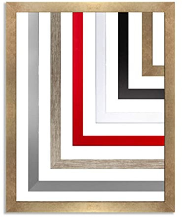 myposterframe Rahmen 80 x 120 cm Maia Bilderrahmen MDF Vintage Gold mit Acrylglas Antireflex 1 mm
