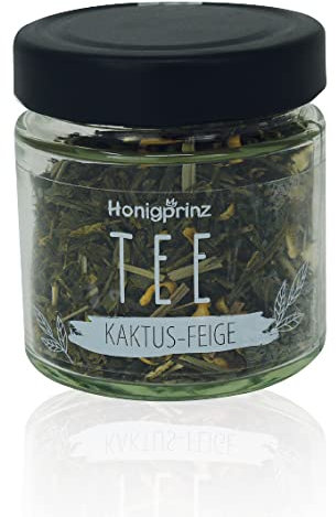 Honigprinz Tee im Glas aus traditioneller Teemanufaktur | Kaktus Feige - Grünertee | abgefüllt von Honigprinz Deine Familien – Imkerei