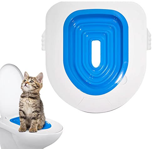 Sloane Kit Entrenamiento Gato WC Inodoro Gatos Asiento Inodoro con Entrenamiento para Gatos