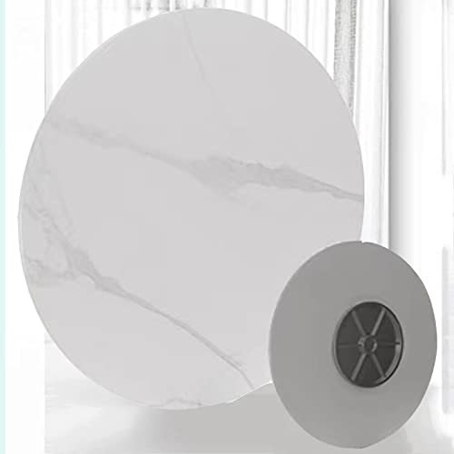 DIBAKO Große Lazy Susan Esstisch Drehplatte 360 ° Drehbar Marmor Servierteller 80/90cm Weiß Drehbarer Plattform Für Familienessen (Size : 50cm/20in)