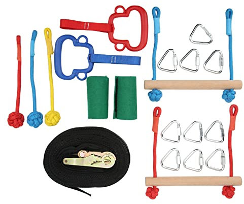 Shanrya Indoor Monkey Bars Ringe, Kinder Monkey Bars Ringe Indoor Gymnastikgeräte Verbessern die Reaktionsfähigkeit und Stimulieren die Wettbewerbsfähigkeit für den Spielplatz