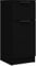 vidaXL Sideboard, Kommode mit viel Stauraum, Mehrzweckschrank Schrank mit 2 Fächern 1 Schublade, Beistellschrank Anrichte Nachttisch, Modern, Schwarz Holzwerkstoff