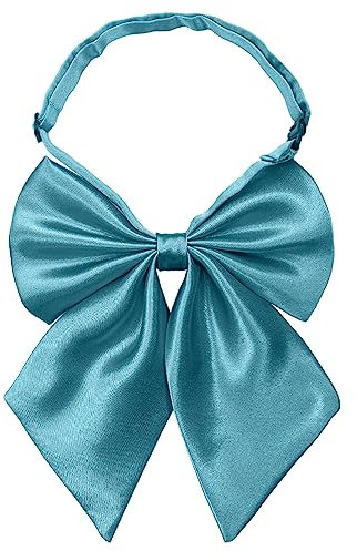 AUSUAYA Seidene Uniform Schleife für Damen, Anime-Bowtie Lolita-Halskrawatte für Cosplay oder Goth Muttertagsgeschenk W-B1 (Türkis)