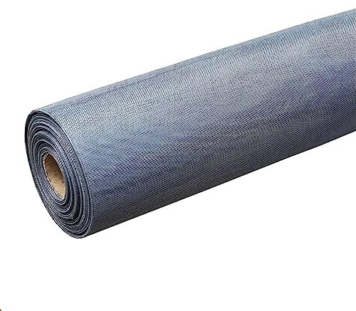Timizi Maille Moustiquaire 1.5x10m, Grillage Plastique Anti Mouche Rouleau de Grillage, pour Porte Rideaux Fenetres - Gris