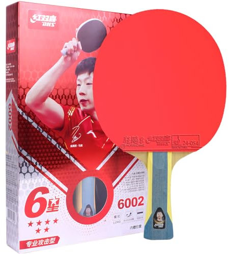 DHS Ping Pong Paddles Professioneller Tischtennisschläger mit Hurricane Gummi-Tragetasche – ITTF zugelassenes Gummi für Turnierspiele