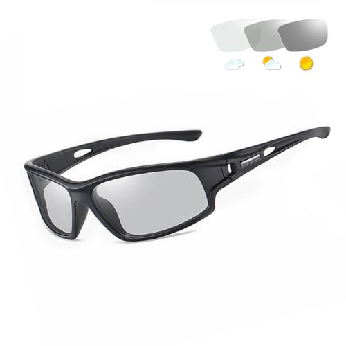 YIMI Gafas de sol polarizadas fotocromáticas z87 para hombres y mujeres, gafas de seguridad para día y noche, Lente fotocromática/negra, Unicode