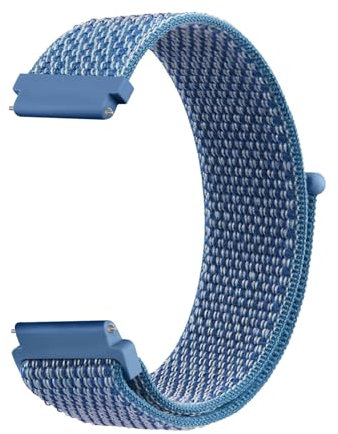 Meliya Correa para Amazfit GTS 2 Mini/GTS 4 Mini/GTS 4/GTS 3/GTS 2e/GTS 2/GTR Mini/GTR 42mm/Amazfit Active,Nylon Loop Ajustable Pulseras de Repuesto para Amazfit GTS Hombre y Mujer(Azul)