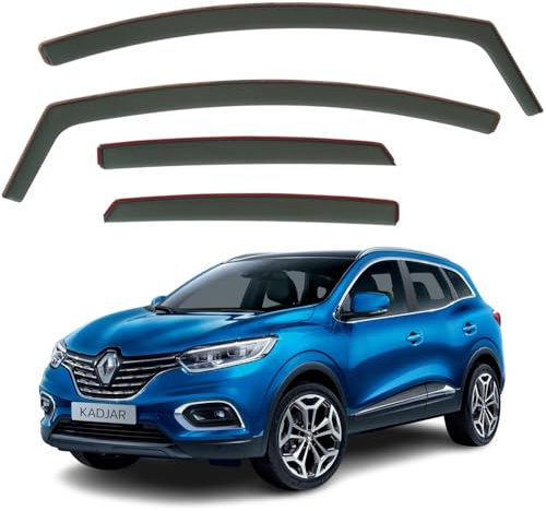 Set mit 4 Windabweisern, kompatibel mit Renault Kadjar 2015, 2016, 2017, 2018, 2019, 2020, 2021, 2022