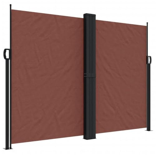 vidaXL Seitenmarkise, Sichtschutz Ausziehbar, Windschutz Sonnenschutz für Garten Balkon Terrasse, Seitenrollo Seitenwandmarkise, Braun 180x600cm