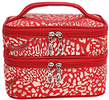 CCOOfhhc Frauen Große Kosmetik Make-up Tasche Fall Reise Doppelt Kulturbeutel Waschbeutel Rose Rot Aigner Taschen Damen Groß (E, One Size)