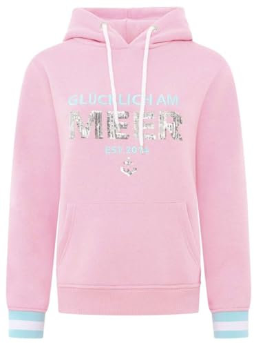 Zwillingsherz Hoodie Glück Am Meer (DE/NL/SE/PL, Alphanumerisch, XL, Regular, Regular, Rose)