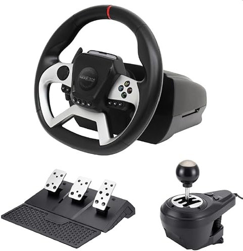 Maxx Tech Pro FF Racing Wheel Kit (Wheel, 3-Pedal Set & Shifter) - PS4/PC/Xbox