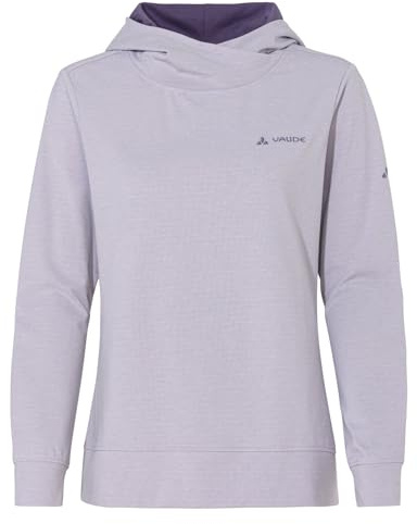 VAUDE Damen Kapuzenpullover Tuenno Hoody, pflegeleicht und schnelltrocknend, Lavender, 62