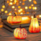 TaimeiMao Halloween Deko Kürbis LED 3 Stück, Herbstdeko Kürbis Deko mit LED Licht, Herbstdeko Kürbis Laterne, Tragbare Kürbis Led, KürbisLED für Tischdeko, Halloween ThanksgivingDeko