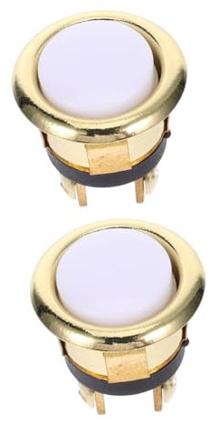 Angoily 2pcs Vintage Round Doorbell Button Led Lighted Chime Button Easy Install Push Replacement for Home
