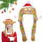 Weihnachtsmütze, Mütze mit Ohren, Weihnachtsmann Mützen, Nikolausmütze Plüsch, Mütze mit LED Lustiger Hut Kappe mit Beweglichen Ohren Kopfbedeckung, Wackelohr Mütze für Weihnachts Party Geburtstage