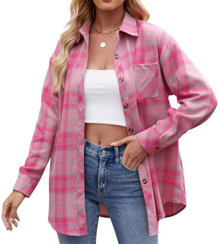 seiveini Chemise Carreaux Femme Chemisier Blouse Tunique | Chemise Flanelle, Manches Longues, Automne, Printemps, Élégant, Ecossaise, Shirt, Retro, Décontractée