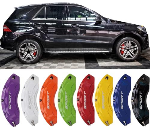 4pc Brake Caliper Covers Compatible Front Rear 19/20/21/22 Wheel Size for Mercedes Benz ML Accessories (Black)