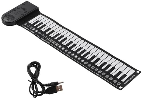 melairo Tastiera Pianoforte Roll Up Piano Elettrico per Principianti Pianoforte Elettronico Pieghevole 49 Facile Installazione