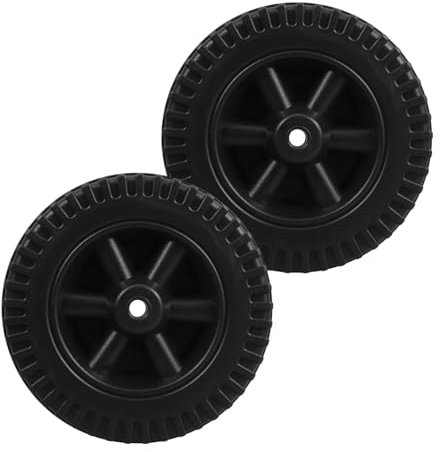 Happyyami Ruedas para Carrito De Parrilla De Barbacoa De 6 Pulgadas, Juego De 2 Ruedas De Plástico Resistentes Al Calor, Neumáticos para Carretilla De Mano, Repuesto para Parrillas y Cortacésped