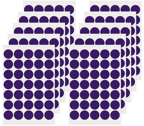 FINDAT Klebepunkt Etiketten 25 mm Rund Kleine Wasserfeste Markierungspunkte Selbstklebende Aufkleber zum Beschriften für Büro Haus Schule DIY 350 Stück Lila