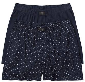 JP 1880 Herren große Größen Übergrößen Menswear L-8XL Boxershorts, FLEXNAMIC®, 2er-Pack, Unterhose Navy blau 3XL 830460130-3XL
