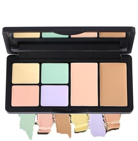Correcting Concealer Palette, Cream Concealer Pallet, Contour Palette with Brush, Full Coverage Concealer Palette, Waterproof Concealer Makeup, Blemish Correcting Concealer