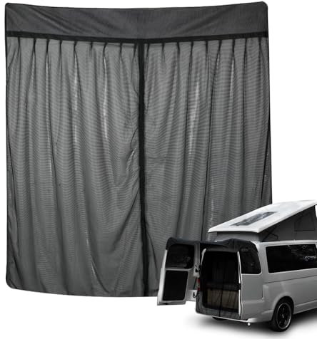 Opaltool Auto Insektennetz für 1990-2003 VW T4, Magnetische Schiebetür Insektenschutznetze mit 4-seitigen Magneten für Camping Privatsphäre-Schutz
