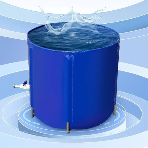 TRUNXUCL 50–4900 Liter Wasserfass Faltbare Regentonne Wassertonne Regenfass Regenwassersammler für Garten und Außenbereich(60x80cm/24x31in)