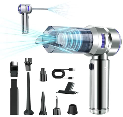 Blmirror Vacuum Portable Cordless,21000Pa Powerful Hand Held Vacuum Cleaner with Brushless,4in1 Mini Vacuum Cleaner for Car,Home