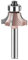 1/2pc 1/4 vástago 4 flautas Router Bit Set fresadora for carpintería R1 R1.5 R2 borde de Cuchilla de recorte(6.35XR2)