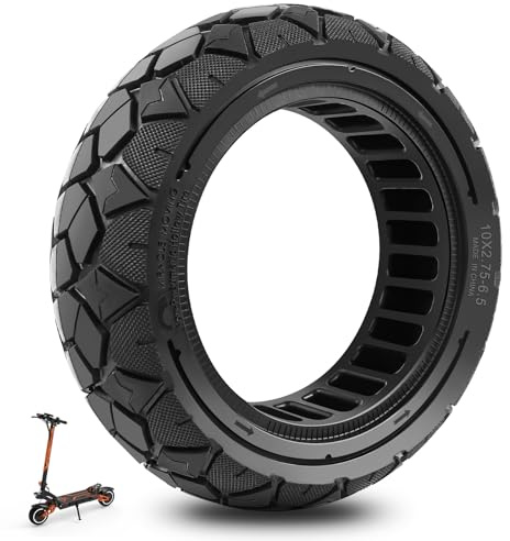 VOLOHAS 10x2,75-6,5 Vollreifen 10x2,70-6,5 Solide Reifen für Hitway H5/HB24/Hiboy Max3/Speedway 5/KuKirin G3/G2 Master Elektroroller 10 Zoll Vollgummireifen Hochelastischer Ersatzreifen (1 Stück)