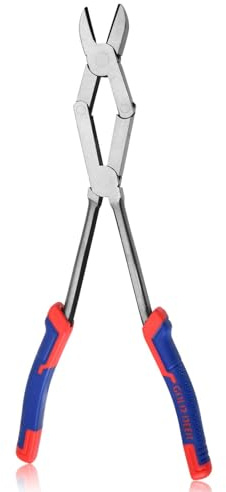 GOLD DEER 13Inch Long Reach XL Dual Pivot Wire Cutting Pliers Double-Joint Side Cutters Compound Action Cutting Pliers Diagonal Cutters Extra Long Pliers for Hard to Reach Narrow Spaces