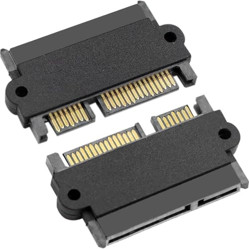 SATA 22 Pin (7+15) Male to Female Extension Adapter | SATA III 6Gbps High-Speed Data Transfer | Compatible with 2.5/3.5 HDD, SSD, Optical Drives | Secure Mounting Holes | NOT FOR SAS