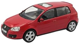OPO 10 Miniaturauto, kompatibel mit Volkswagen Golf 5 GTI, rot, Maßstab 1:43 - Cararama 813117