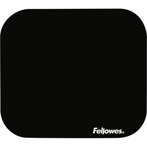 Fellowes Tappetino Mouse Soft in Blister, Durevole e Facile da Pulire, Superficie Antiscivolo, Mouse Pad Nero