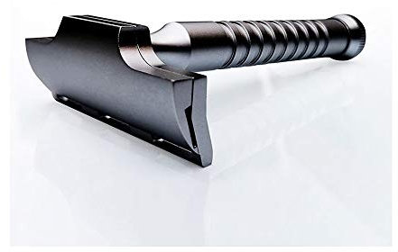RazoRock Hawk schwarz eloxierter Einzelkantenrasierer, einzeln, 1 Stück (1 Stück)