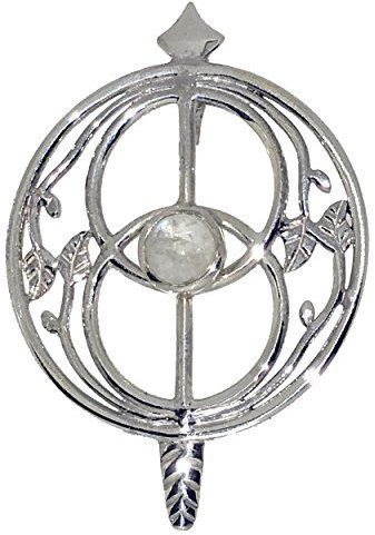 Chalice Well Gemstone Pendant (Rainbow Moonstone)