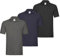 Fruit of the Loom 3er Premium Herren Polo-Shirt M L XL 2XL 3XL auch Farbsets (1Schwarz1Anthrazit1DeepNavy + 1 HL Kauf Notizblock, XL)
